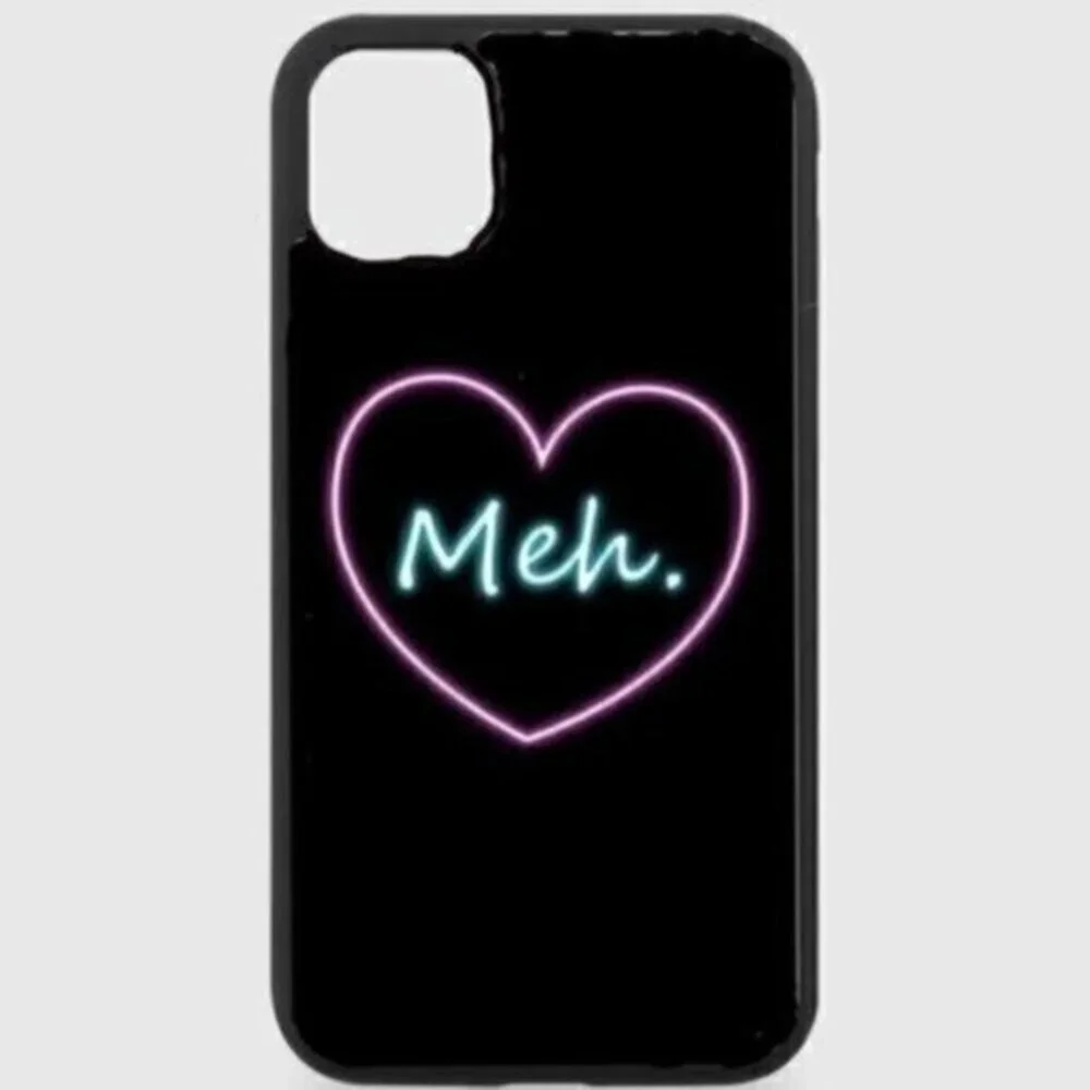 BLACK Neon Meh Phone Case